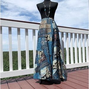 Chico’s‎ Bohemian Maxi Skirt Mixed Print Whimsigoth Festival